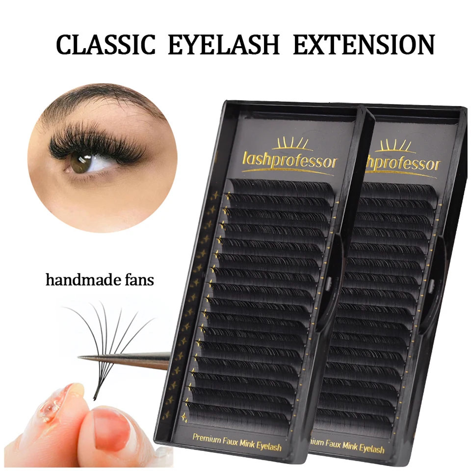 

Lashprofessor 16Rows C/CC/D/DD Individual False Lash Extension Matte Russian Volume Soft Silk Eyelash Extensions Cilios Supplier