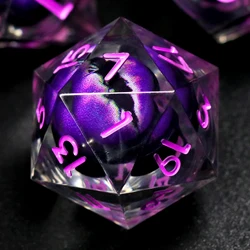 Dragon Eye Dice Set para Role Playing, Núcleo Líquido, DND, Dungeons and Dragons, Dados Poliédricos, Trpg Die de Beholder