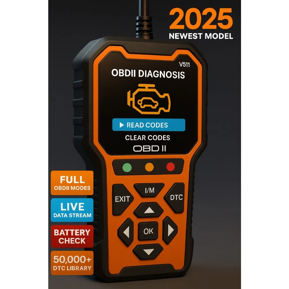 

Инструмент диагностики автомобилей OBD2 | Проверка освещения несправностей двигателя автомобиля и очищает коды ошибок | Подходит для всех автомобилей OBDII/EOBD от 1996 г.в.