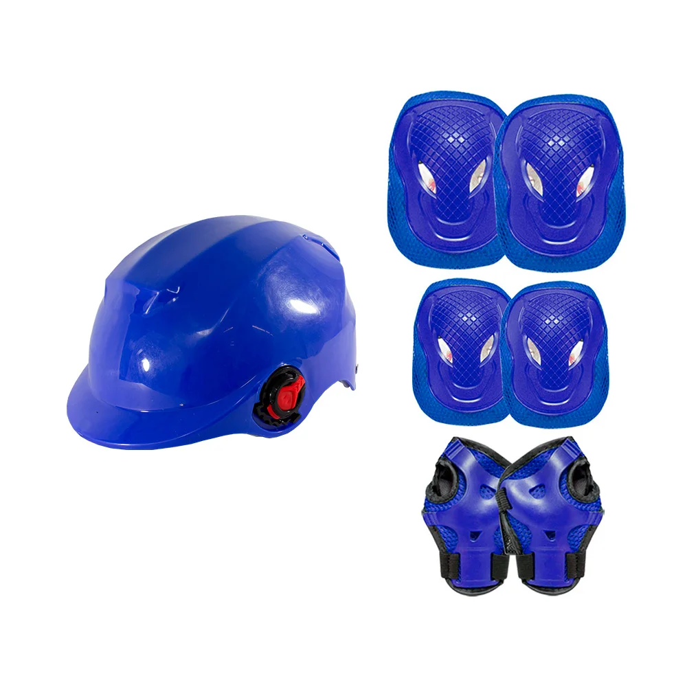 Youth Blue Plastic PU High Strength Adjustment Velcro Safety Skate Kit