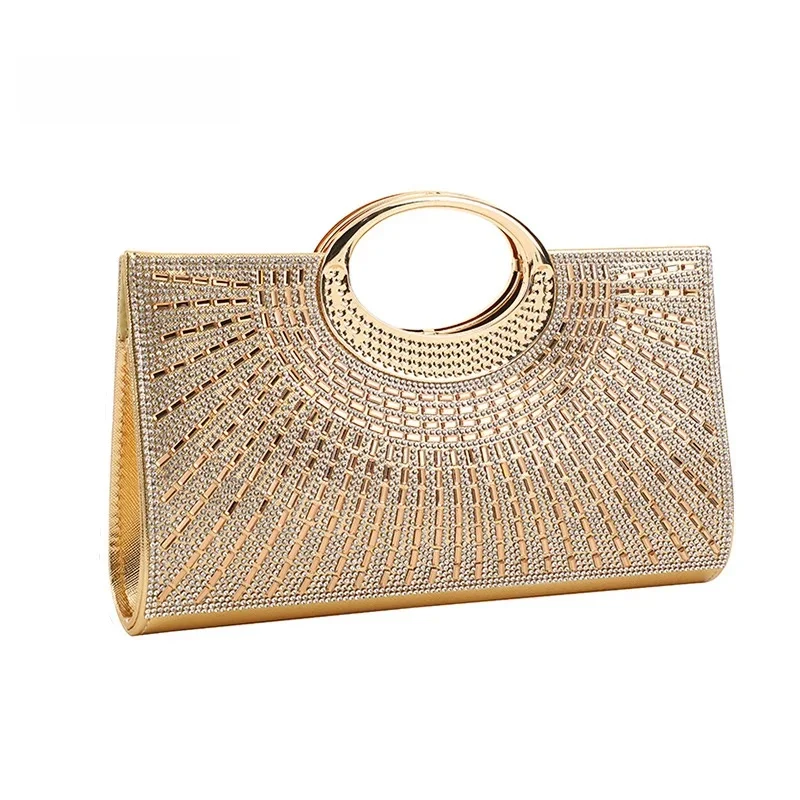 Vintage duże koło torebka diamenty musujące torba wieczorowa ślubne impreza moda Crossbody małe torba kwadratowa torebka z uchwytem ślubne — zdjęcie 2
