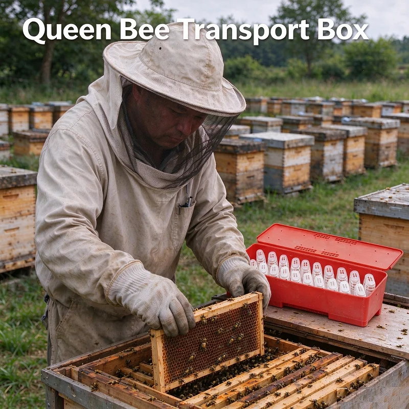 Queen Bee Transport Box Queen Rearing Prisoner King Cage Escape Box Queen Bee Shipping Carton Rearing Incubator Beekeeping Tools