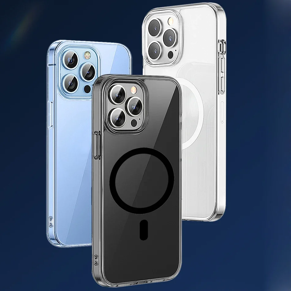 Etui WiWU Crystal Magnetic do iPhone 18, 17, 16, 15 Pro Max – silikonowe etui ochronne, odporne na upadki, do iPhone 17 Pro Max, etui PC. — zdjęcie produktu 7