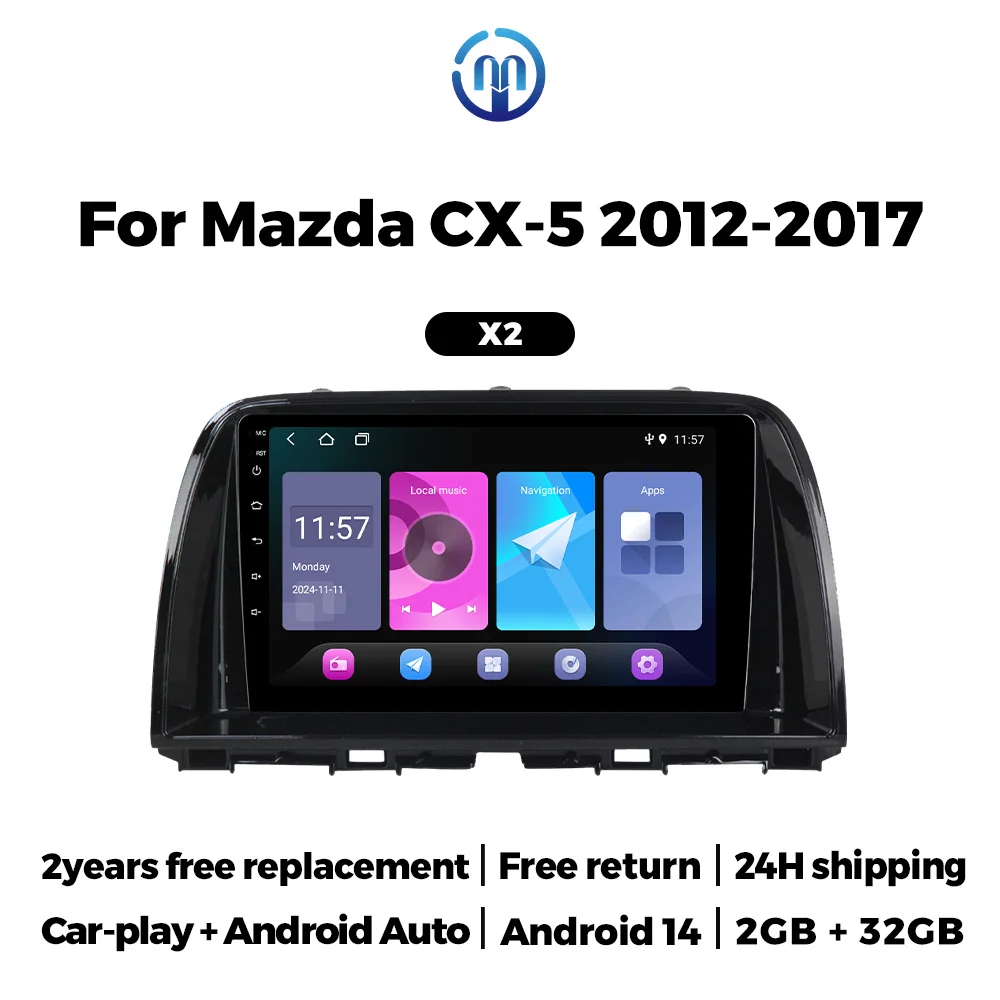 

NaviFly Car Radio For Mazda CX5 CX-5 CX 5 2012-2015 Wireless Carplay Android Auto Stereo Multimedia Player WiFi 2 Din Autoradio