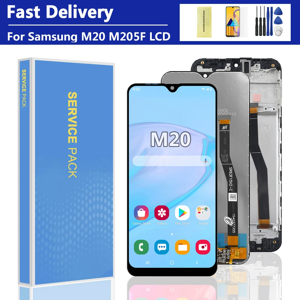 NEW 6.3\'\' For SAMSUNG M20 2019 SM-M205 M205F LCD Display Touch Screen Digitizer Assembly replacement parts