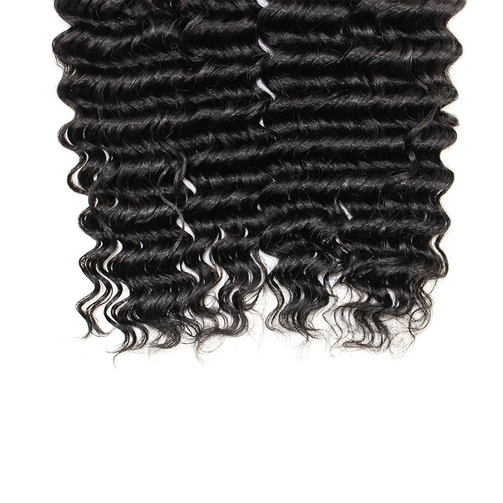Gemlong 100% Human Hair Deep Wave Bundles Original Human Hair Extension For Black Women 10-30 Inch 100 Raw Virgin Human