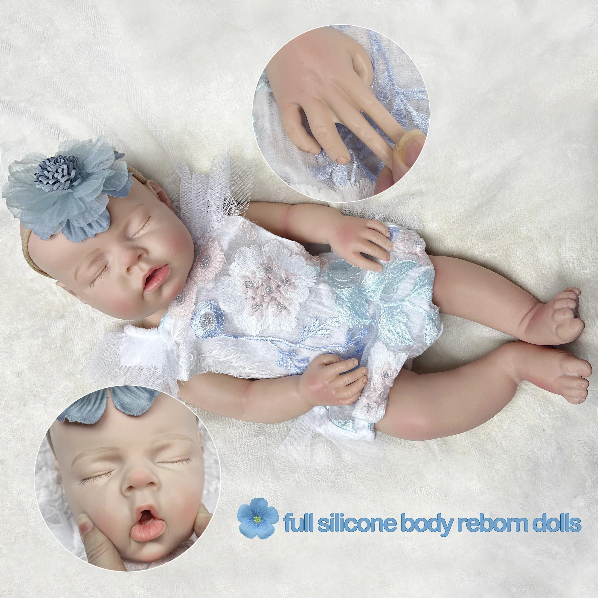 45CM 20-22Inch Full Body Soft Bebe Reborn Silicone Doll Can Drink and Pee Out Newborn Girl Baby Adopt Milk reborn