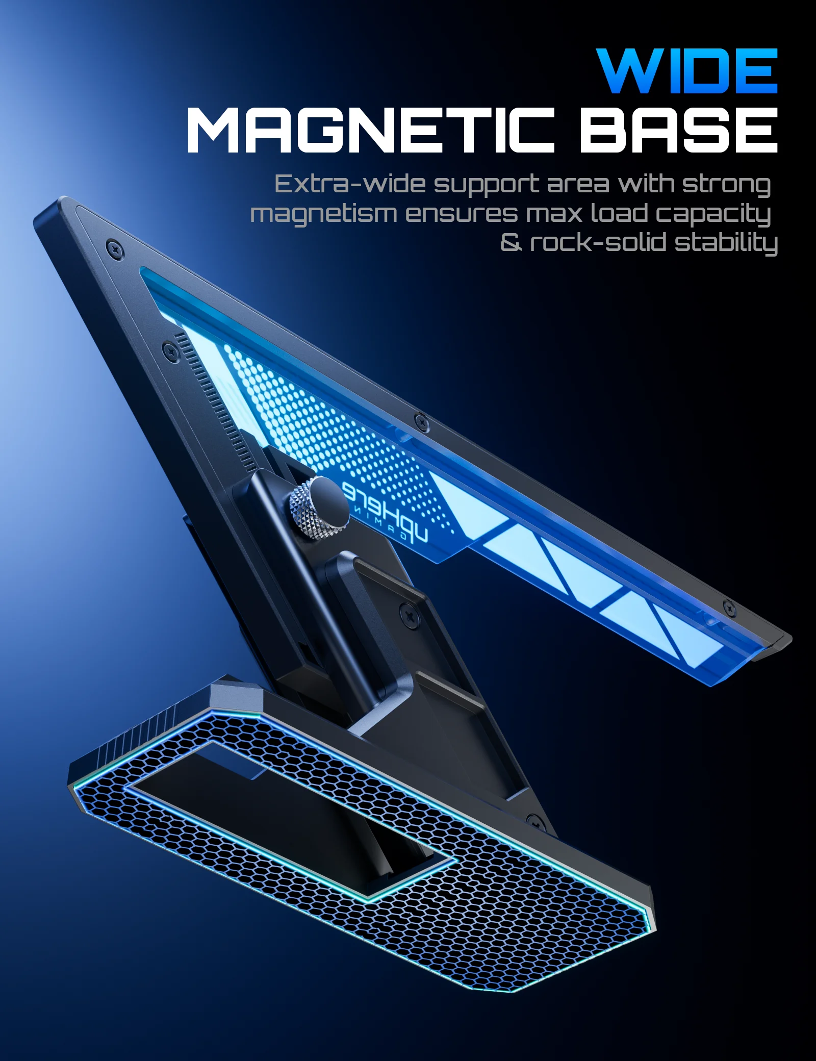 ARGB GPU Support Bracket, Black/White Color Option, Anti-Sag Graphics Card Holder, RGB Light Sync for PC Case, Stable Support