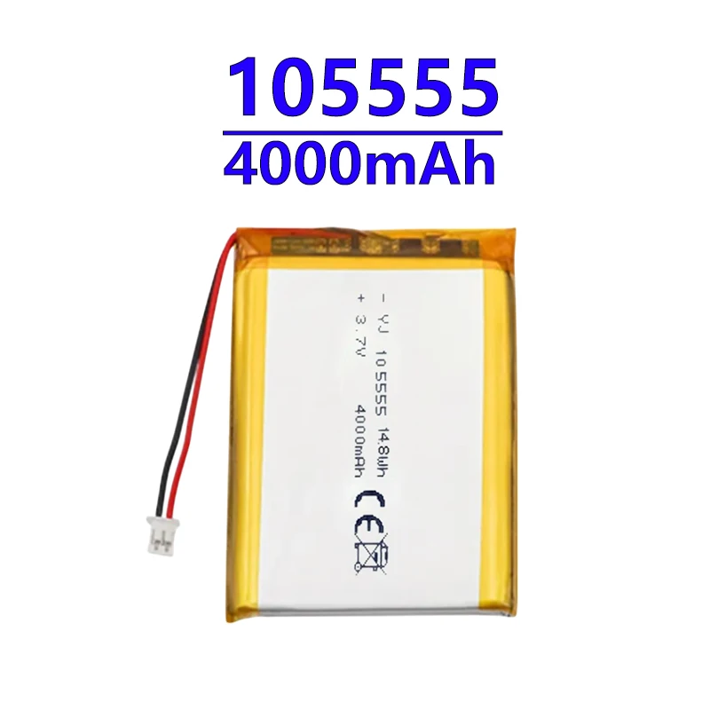 

105555 3.7V 4000mAh LiPo Battery High Capacity 14.8Wh Rechargeable Lithium Polymer Cell for High-Power Devices – 606090 805080 9