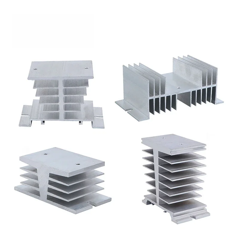 Grzejnik CG do jednofazowego 10A 25A 40A 60A 80A 100A 120A 200A Aluminiowy radiator SSR-10DA 25DA 40DA 1-fazowy przekaźnik półprzewodnikowy — zdjęcie 2