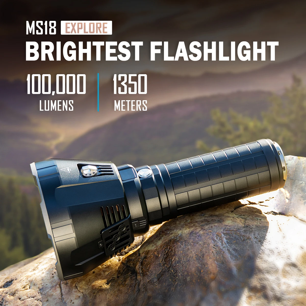 IMALENT MS18 Powerful Searchlight Flashlight 100000 Lumens Cree XHP70.2 LED Rechargeable Professional Torch Suitable for Camping