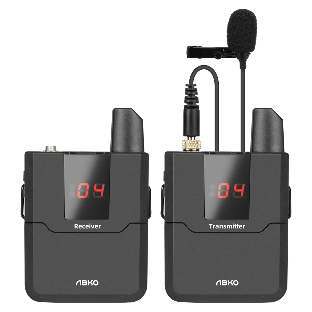 APCO ABKO WMP1 Portable UHF Wireless transceiver Microphone Set