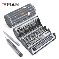 VMAN 138 in 1 Electric Precision Cordless Screwdriver set Magnetic Bits Laptop PC iPhone Glasses Repair Tool Multifunction Kit