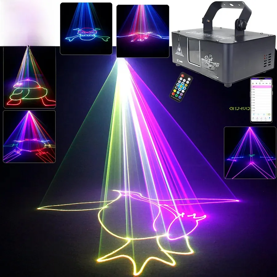 DF500 Android IOS APP RGB Laser Animatie DJ Lights Disco Party Projector Beam Dance Bar Kerstdecoratie Podiumeffect Lamp Show - afbeelding 2