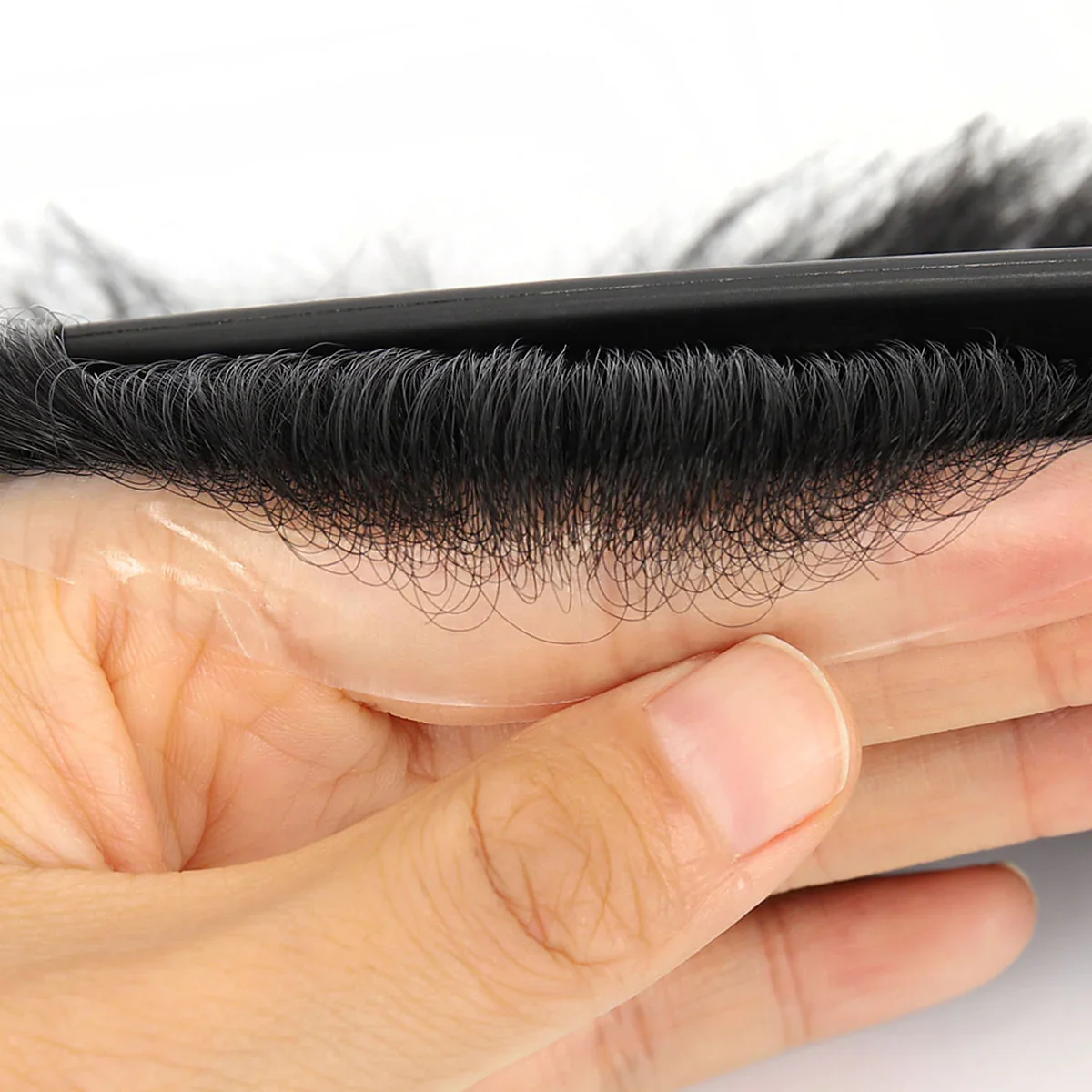 TUS11 Frontal Hair Piece for Men Receding Hairline 0.04-0.06mm Super Thin Skin Indian Remy Human Hair Toupee Hair Toupee for Men