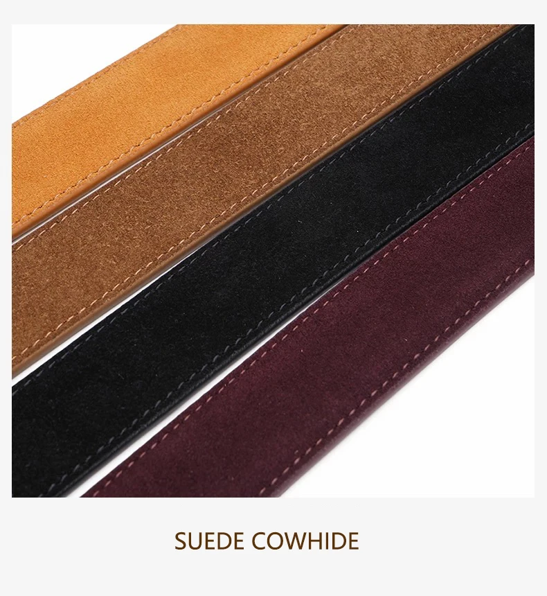 Luxuriöser Wildleder-Rindsledergürtel für Damen, Vintage-Stil mit goldener Schnalle, 3,3 cm breiter Bund für Kleider und Jeans – Detail 7