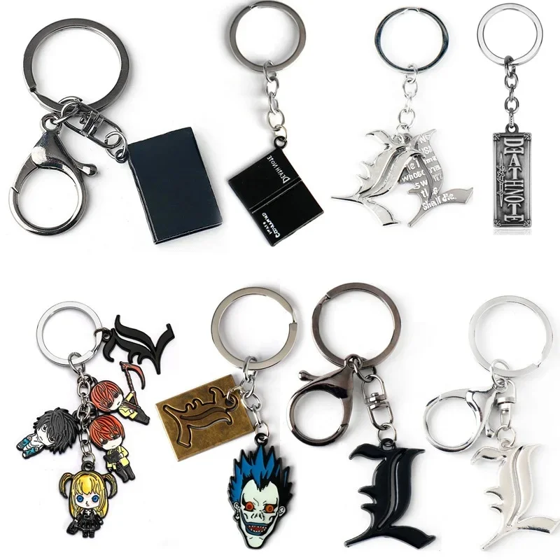 Deathnote porte-clés Death Note porte-clés Double L noir cahier pendentif porte-clés Cospaly accessoires porte-clés pour femmes hommes bijou