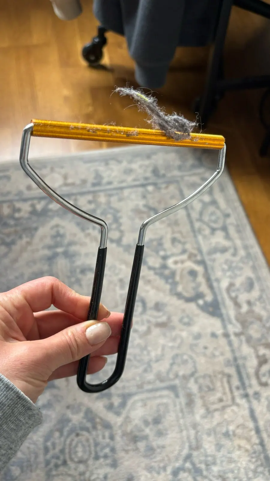 Customer review photo for Manual Pet Hair & Lint Remover Brush