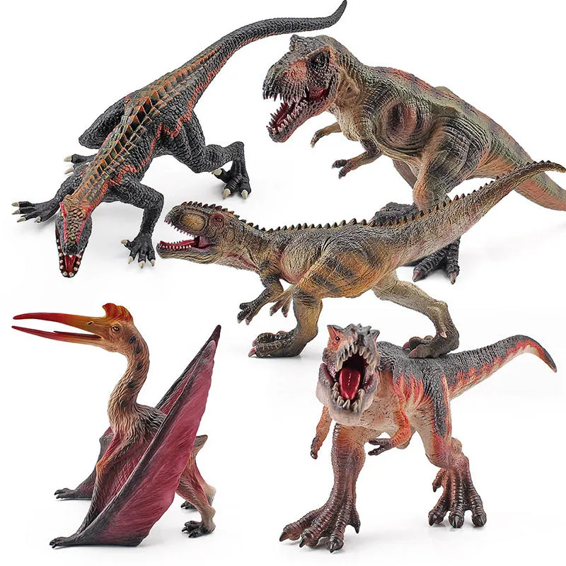 Jurassic Dinosaur Simulation Tyrannosaurus Spinosaurus Velociraptor Giganotosaurus Model Action Figures Animal Figurine Kid Toys