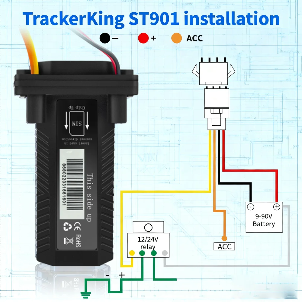 GPS المقتفي ST-901 جهاز تتبع المركبات تعقب مقاوم للماء دراجة نارية سيارة GPS GSM SMS تتبع في الوقت الحقيقي