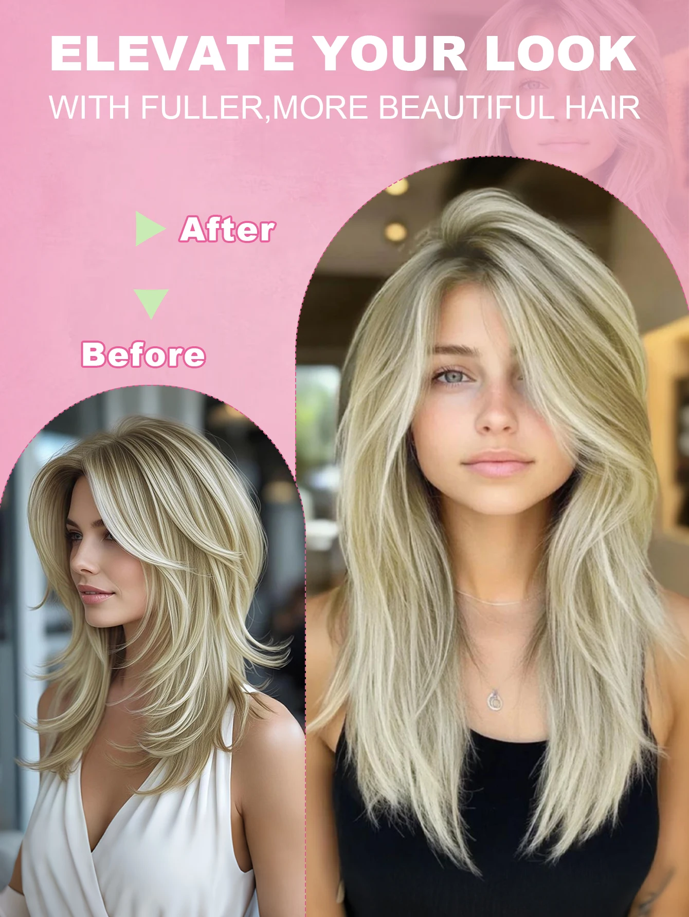 50 Strands I Tip Human Hair Extensions Straight Remy Pre-Bonded Add Length & Volume Natural Looking Hair Extensions P18/613