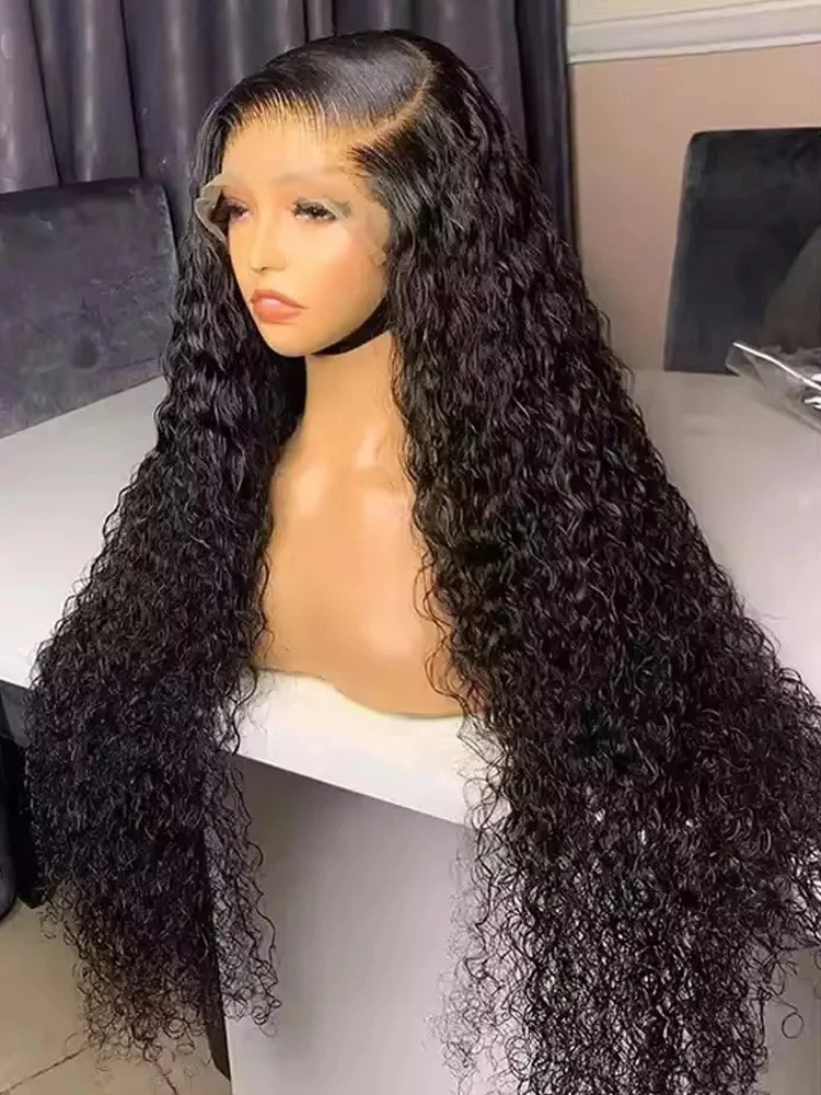 

Mossily 13x6 HD Transparent Deep Wave Frontal Wig 220 Density 13x4 Lace Front Human Hair Wig Brazilian 30 40 Inch Curly Wigs