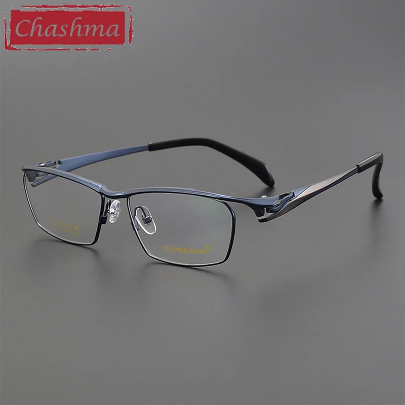 Chashma Men Pure Titanium Elegant Prescription Glasses Frame Wide Face 58mm Lens Top Quality Eyeglasses 145mm Temple Eyewear