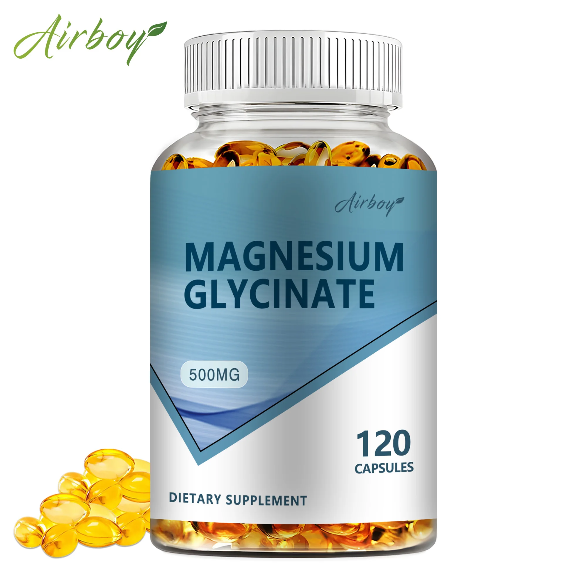 Glicinato di magnesio 500mg - Supporta la salute dei nervi, dei muscoli e delle articolazioni, allevia lo stress e migliora la qualità del sonno - 120 capsule