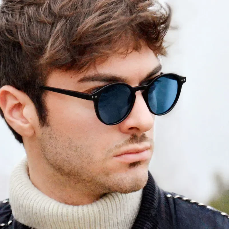 Zenottic (s Größe) Retro zirkular polarisierte Sonnenbrille 2024 Männer Frauen Vintage kleine runde