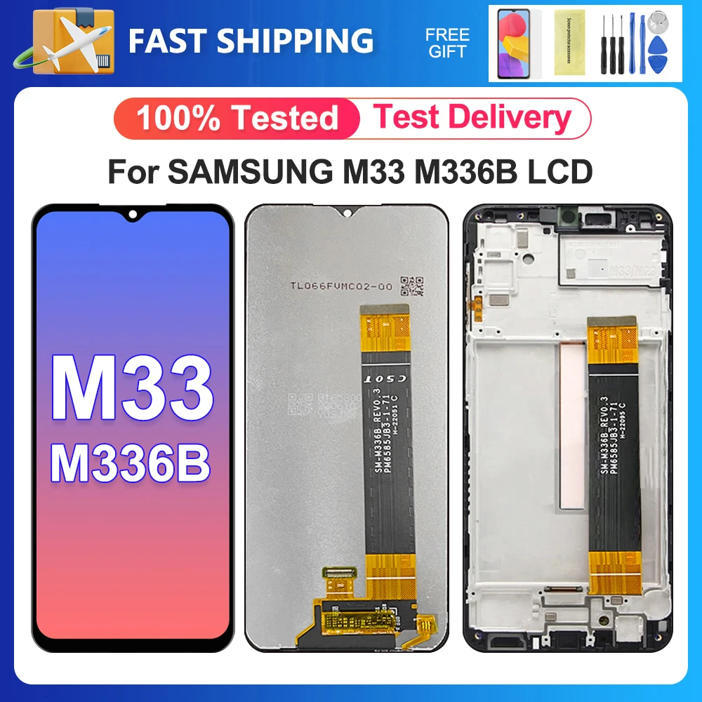 M33 5G For Samsung 6.6\'\'For M336 M336B M336BU M336K LCD Display Touch Screen Digitizer Assembly Replacement