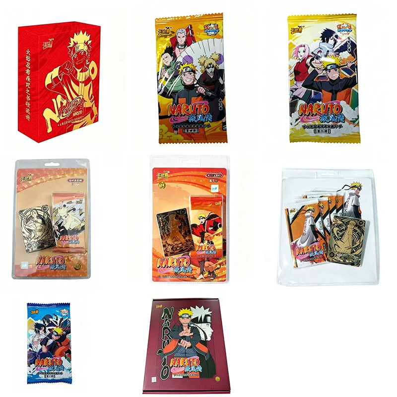 KAYOU Naruto Collection Cards Booster Packs Anime Trading Album Rare Flash Card Toy Set Para Niños Regalo de Cumpleaños