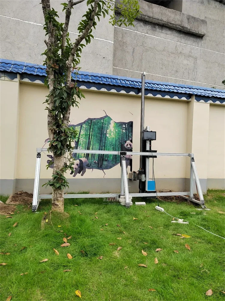 طباعة على جميع آلات طباعة الحوائط العمودية الخارجية والداخلية، طابعة الحائط الزجاجية عالية الدقة ثلاثية الأبعاد