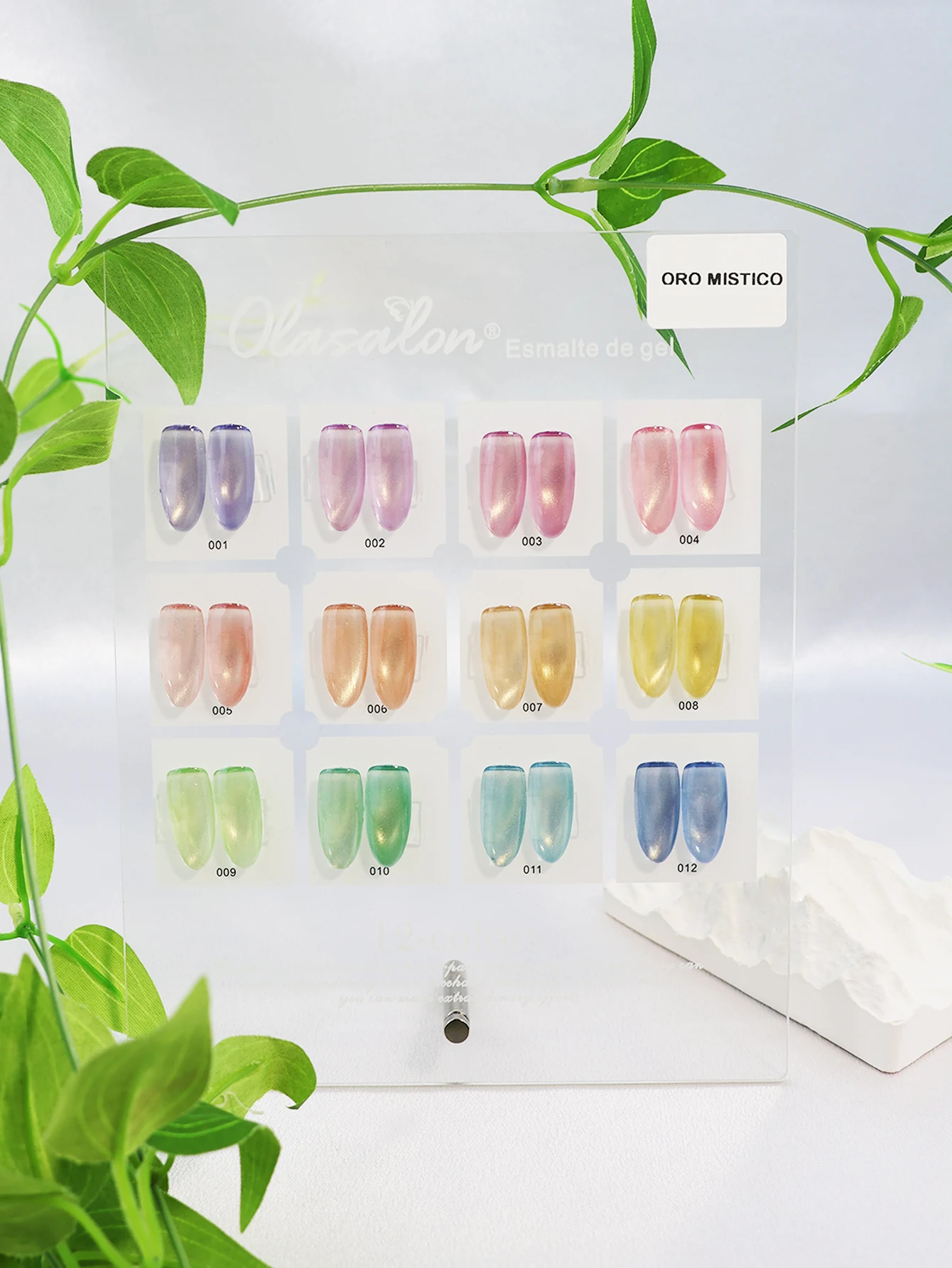 

12-цветная акриловая прозрачная цветная пластина, поддельный лак для ногтей, подставка для работы, инструменты для дизайна ногтей с кусочками ногтей и винтами