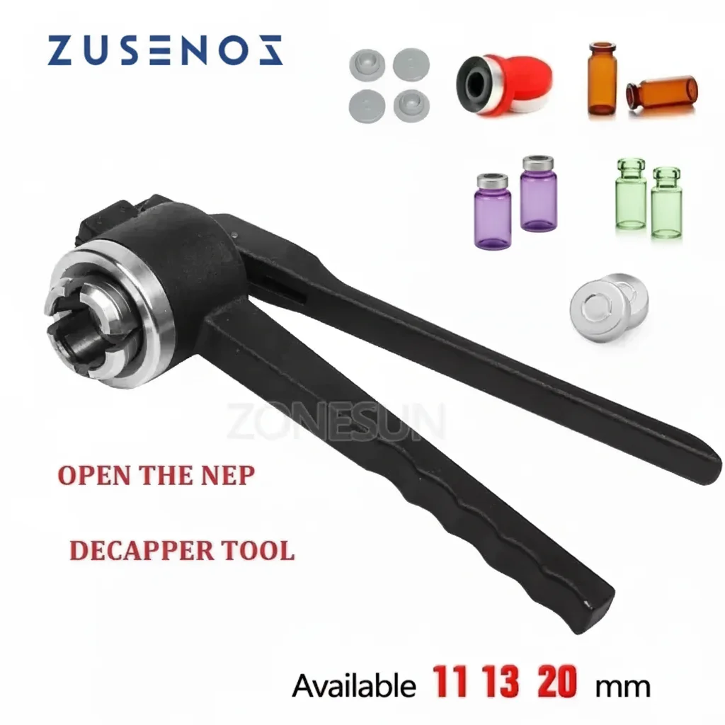 

ZONESUN Manual Decapper Tool for Removing Aluminum Caps on 11/13/20mm Vials and Glass Bottles