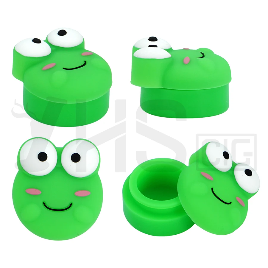 

10 Pcs Silicone Container with Green Frog Design, Face Cream Jars, Nonstick Makeup Case, Cosmetic Travel Containers, 5ml