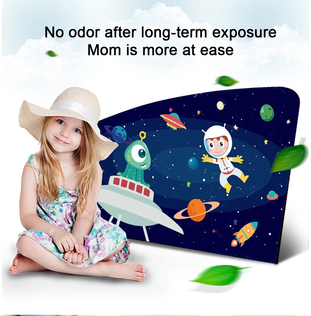 Magnetischer Vorhang im Auto Fenster Sonnenschutz Abdeckung Cartoon Universal Seitenfenster Sonnenschutz UV-Schutz für Kinder Baby Kinder – Detail 5