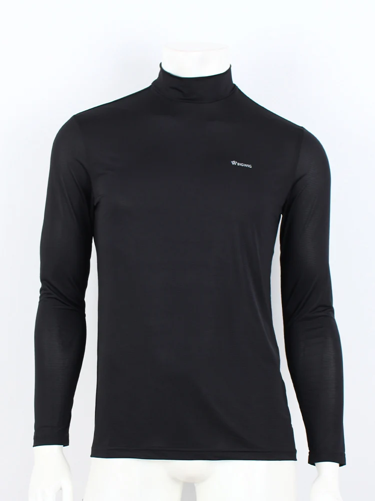 [Themanworld] JC Cold Half-Turtleneck Climbing T-shirt _ Men's Big Size Spandex Cool T-shirt for summer