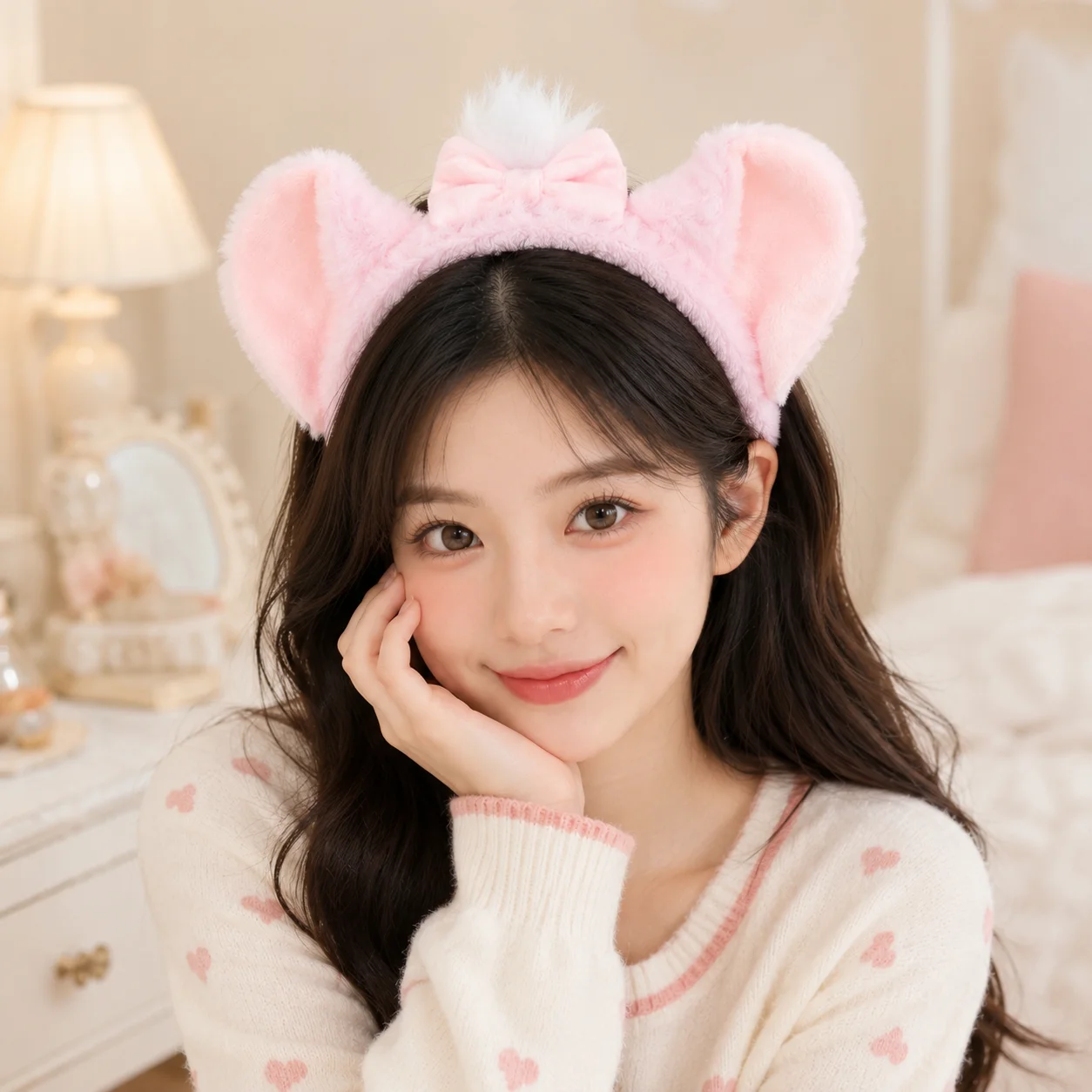 Pink Plush Animal Big-Ear Head - огляд і ціна Women Fashion Designer Dresses Photos