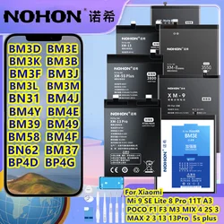 NOHON-Batterie BM3E BM4E BM4Y BM3L BM3M BM4F BM58 BM4J BN62, pour Xiaomi Mi 9 SE Lite 8 Pro 11T A3 POCO F1 F3 M3 MIX 4 2S 3 MAX 2 3