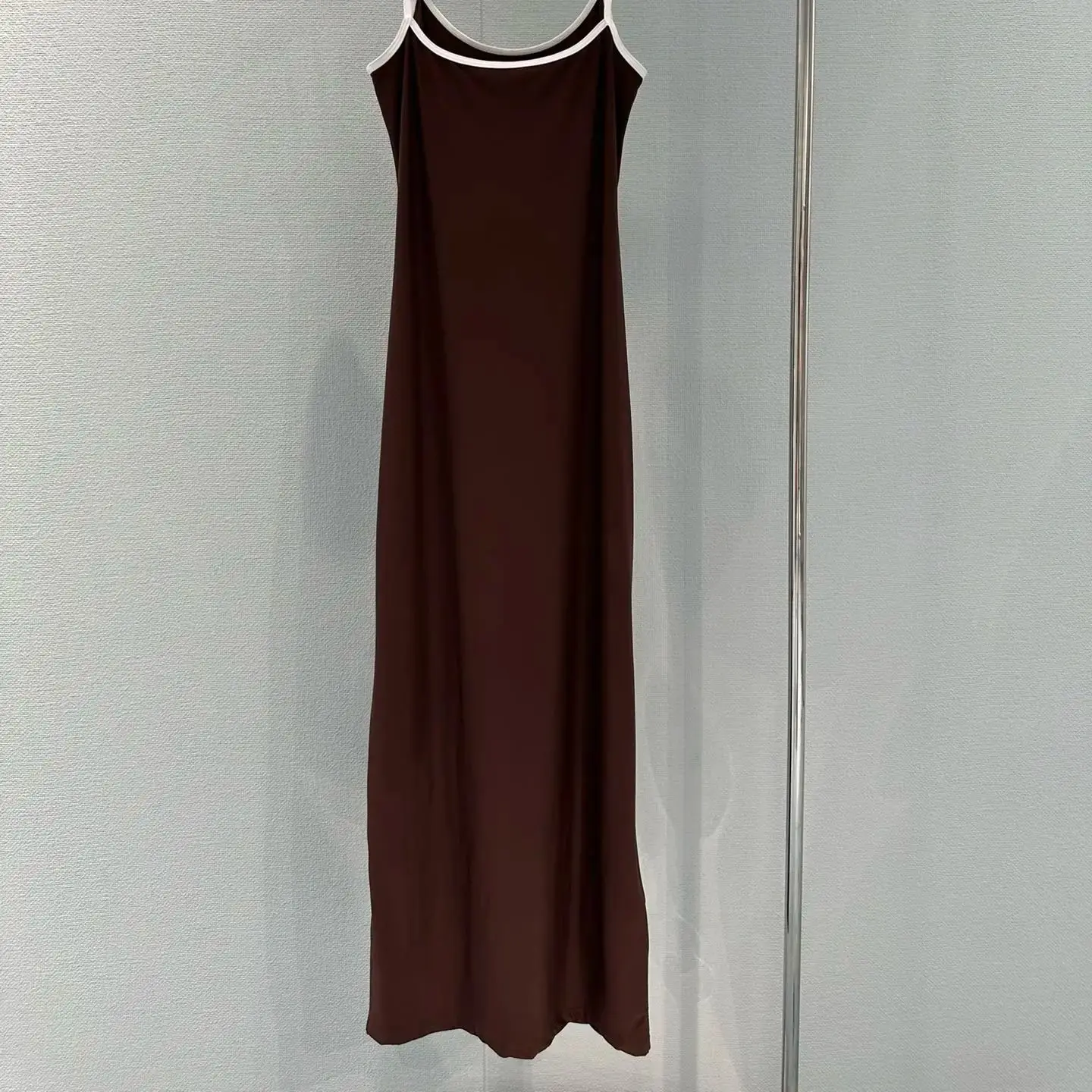 

25 New Summer High Elastic Contrast Color Suspender Dress Red Blue HX059