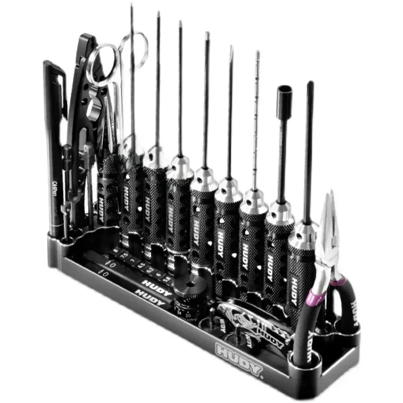 1 stks HUDY Professionele RC Tool Multifunctionele Tool socket beugel Schroevendraaier houder opbergvak 6061 CNC Display stand - afbeelding 2