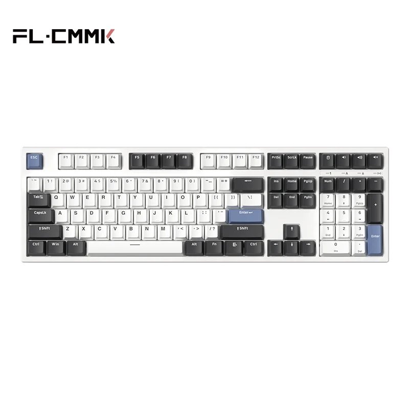 FL·ESPORTS GP108 Three-Mode Mechanical Keyboard 108 Keys RGB Hot-Swappable 2.4G Wireless Bluetooth Wired Win/Mac/iPad