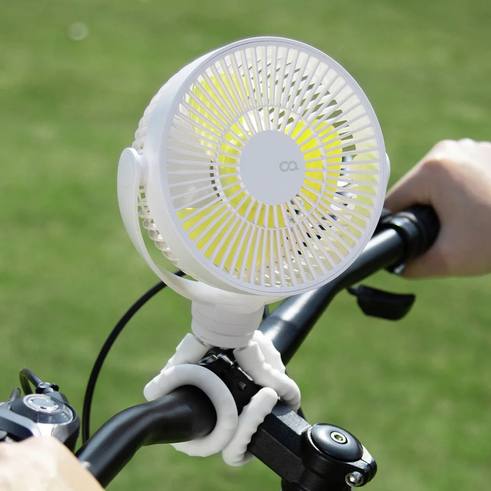 (OA) Round Multi Fan Mini Portable Bike Plot Fan