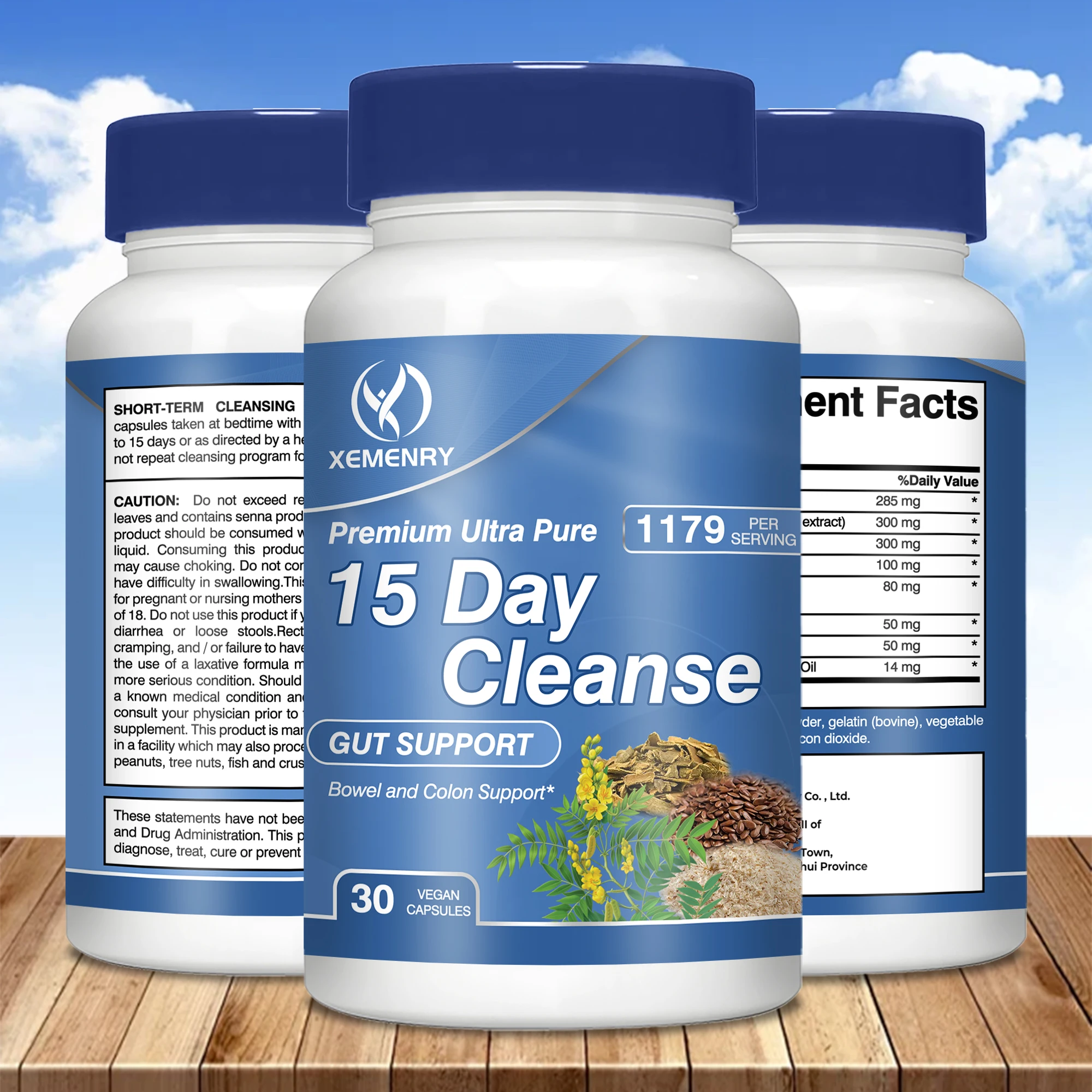 15-Day Cleanse and Detox - Supports Gut Health, Improves Digestion, Metabolism and Promotes Weight Management - 30 Capsules