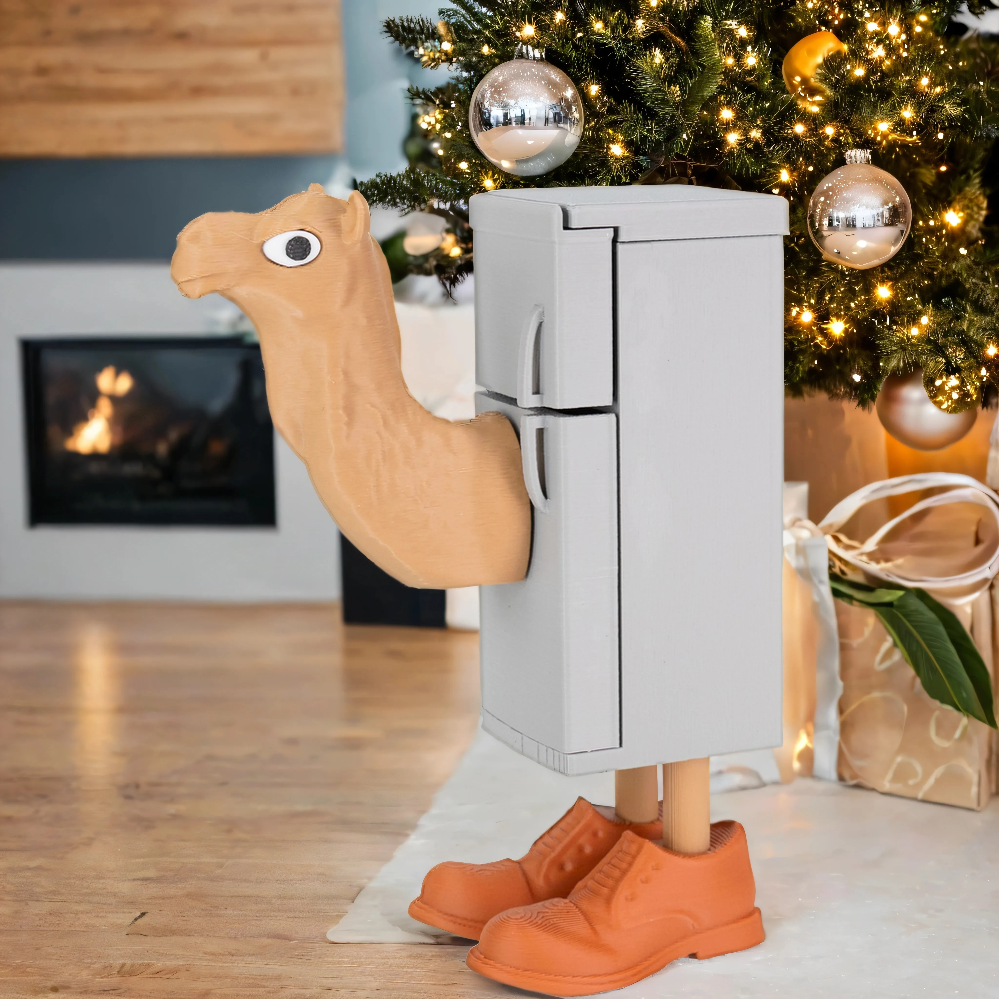 زخرفة الجمل الإبداعية للثلاجة على شكل حيوان كرتوني لتزيين سطح المكتب المنزلي، ديكور مثير للاهتمام لمكتب المكتب