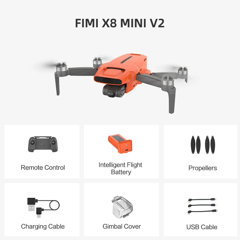 FIMI-Dron X8 Pro con Sensor CMOS 4K profesional, cámara cardán de 3 ejes, detección de obstáculos, rango de transmisión de 15KM, GPS, 1/1\