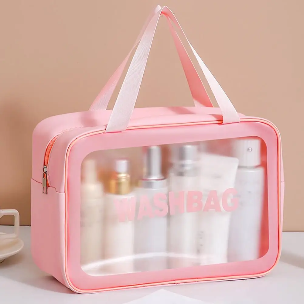 

Прозрачная косметичка большой вместимости из матового ПВХ, органайзер для путешествий, портативный чехол для хранения косметики