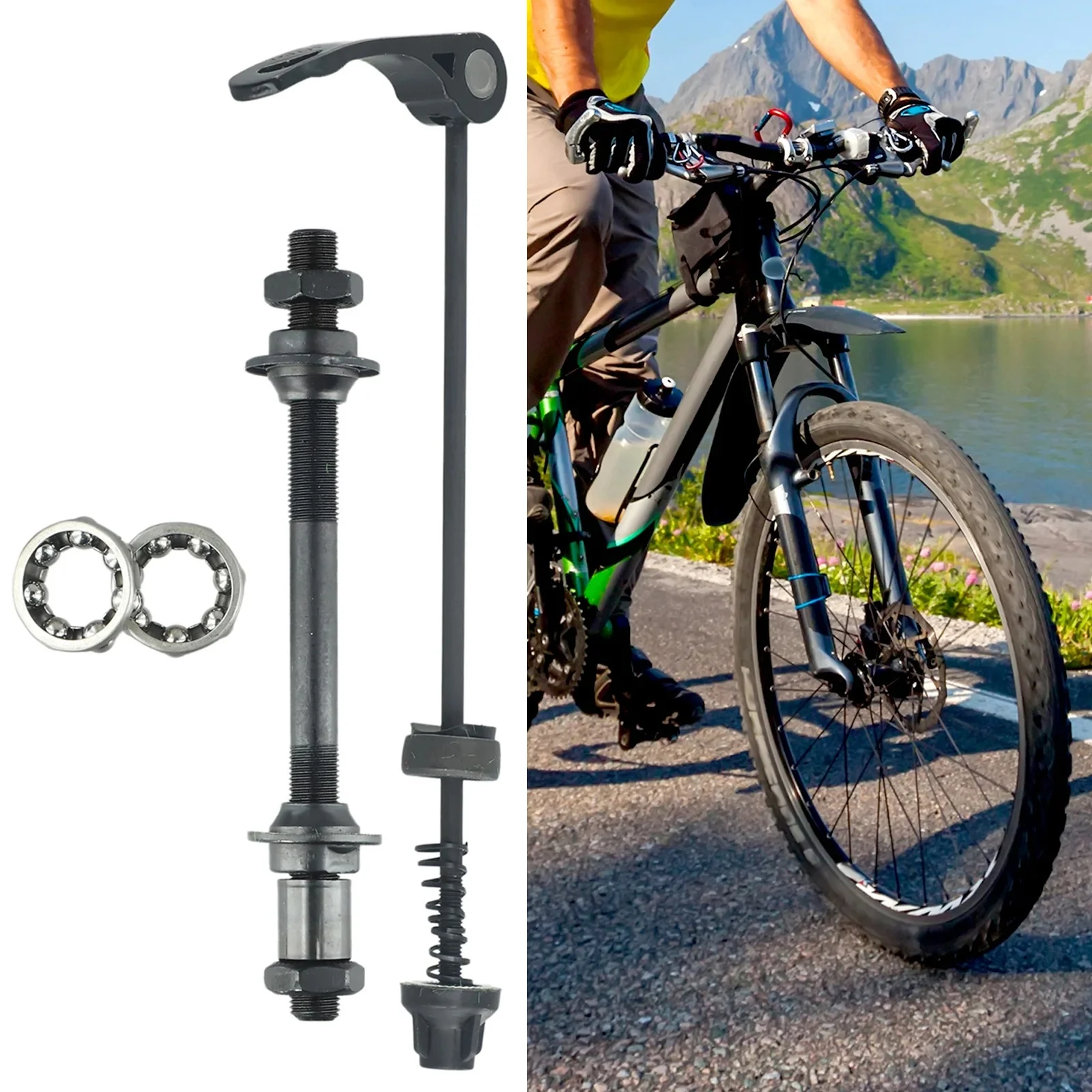 AliExpress SPORTARC 1set Bike Bicycle Axle Front Rear Quick Release Skewers With 25mm Hub Bearings Outdoor Cycling Replacement Parts