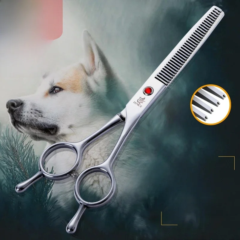 Fenice 6,5-calowe profesjonalne nożyczki do przerzedzania psów Nożyce do pielęgnacji zwierząt Groomer Clean Tools — zdjęcie 2
