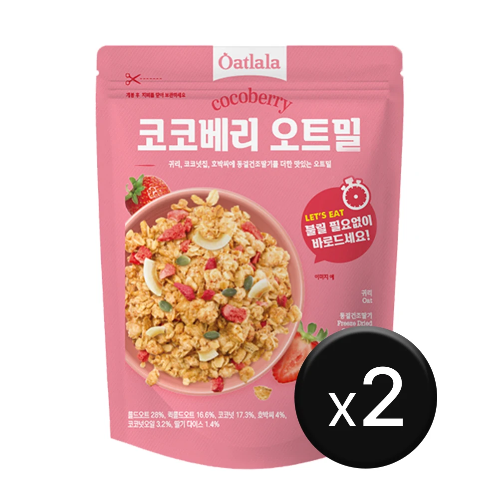 엄마사랑 오트랄라 코코베리 오트밀 시리얼 300g 2팩
